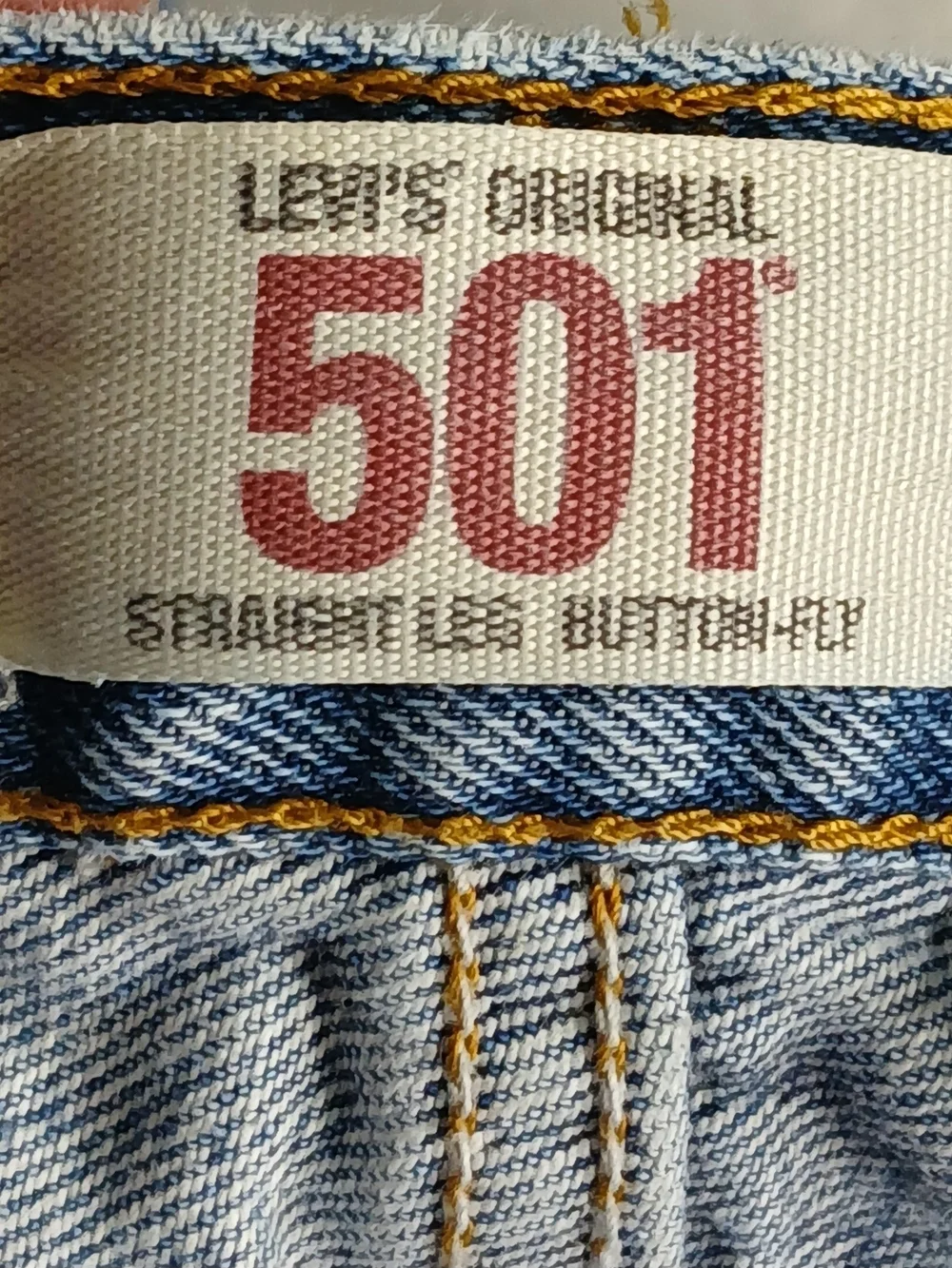 Levi's 501 Jeans 40x32 Men's Tagged 40x34 Straight Leg Button Fly